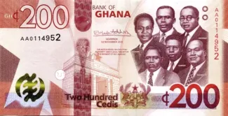 Ghana 200 Cedis, 2019-2022 obverse