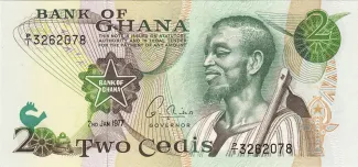 Ghana 2 Cedis, 1972-1978 obverse