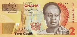 Ghana 2 Cedis, 2010-2017 obverse