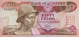 Ghana 50 Cedis, 1983-1986 obverse