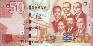 Ghana 50 Cedis, 2007-2010 obverse