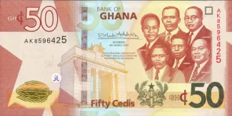 Ghana 50 Cedis, 2019-2022 obverse