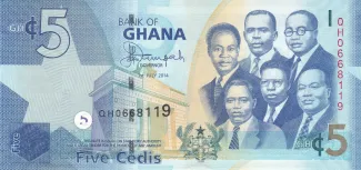 Ghana 5 Cedis, 2007-2015 obverse