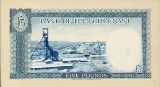 Ghana 5 Pounds, 1953 reverse