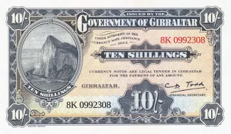 Gibraltar 10 Shillings, 2018 obverse