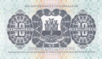 Gibraltar 10 Shillings, 2018 reverse