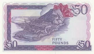 Gibraltar 50 Pounds - Elizabeth II, 1986 reverse