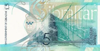 Gibraltar 5 Pounds - Elizabeth II, 2020 reverse