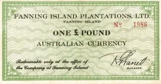 Gilbert and Ellice Islands 1 Liri, 1942 obverse