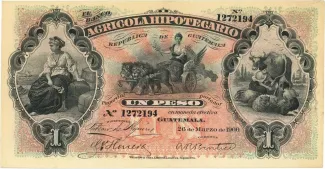 Guatemala 1 Peso, 1895-1920 obverse