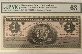 Guatemala 1 Peso, 1897-1920 obverse