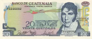 Guatemala 20 Quetzales, 1988 image