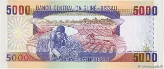 Guinea-Bissau 5.000 Pesos, 1990-1993 reverse