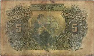 Guinea-Bissau 5 Escudos, 1944 reverse