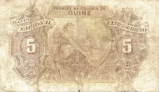 Guinea-Bissau 5 Escudos, 1945 reverse
