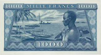 Guinea 1.000 Francs, 1958 reverse