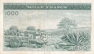 Guinea 1.000 Francs, 1960 reverse