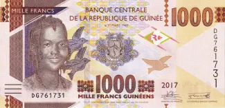 Guinea 1.000 Francs, 2015-2022 obverse