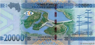 Guinea 20.000 Francs, 2015 reverse