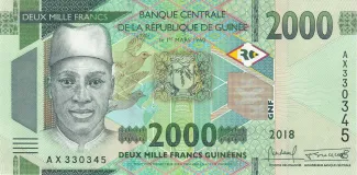Guinea 2.000 Francs, 2018-2022 obverse