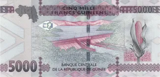 Guinea 5.000 Francs, 2015-2022 reverse