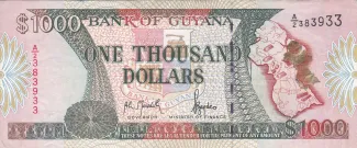 Guyana 1.000 Dollars, 1996 obverse