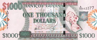 Guyana 1.000 Dollars, 2005-2009 obverse