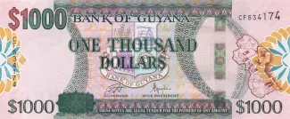 Guyana 1.000 Dollars, 2024 obverse