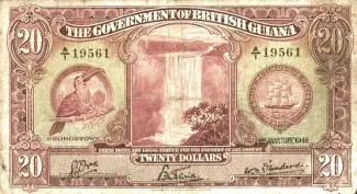 Guyana 20 Dollars, 1942 image