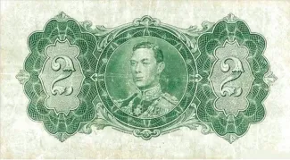 Guyana 2 Dollars, 1937-1942 reverse