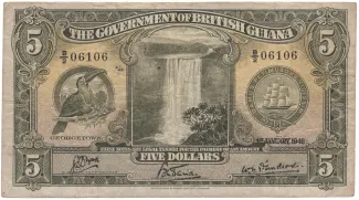 Guyana 5 Dollars, 1942 image