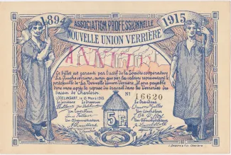 Hainaut (Lodelinsart) 5 Francs, 1915 obverse