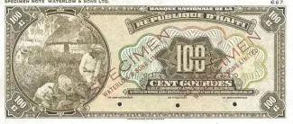 Haiti 100 Gourdes, 1950 obverse