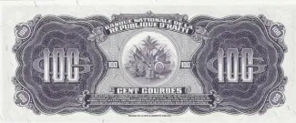 Haiti 100 Gourdes, 1967 reverse