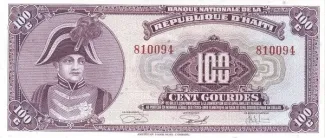Haiti 100 Gourdes, 1971 obverse