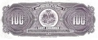 Haiti 100 Gourdes, 1980-1982 reverse