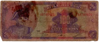 Haiti 100 Gourdes, 1986-1988 obverse