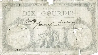 Haiti 10 Gourdes, 1880-1889 obverse