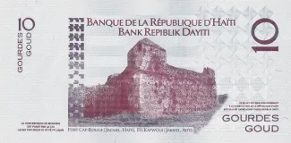 Haiti 10 Gourdes, 2004-2021 P-272 reverse