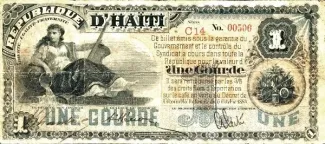 Haiti 1 Gourde, 1884 obverse