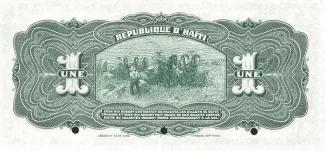 Haiti 1 Gourde, 1914 reverse