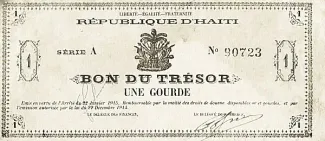 Haiti 1 Gourde, 1915 obverse