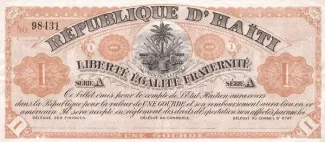 Haiti 1 Gourde, 1916 obverse