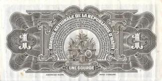 Haiti 1 Gourde, 1946-1950 reverse