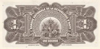Haiti 1 Gourde, 1951-1964 reverse
