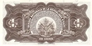 Haiti 1 Gourde, 1968 reverse