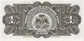 Haiti 1 Gourde, 1973 reverse