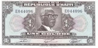 Haiti 1 Gourde, 1980-1982 obverse