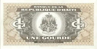 Haiti 1 Gourde, 1992-1993 reverse