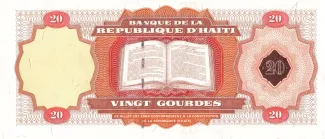 Haiti 20 Gourdes, 2001 reverse